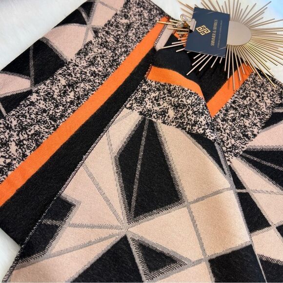 Double-Sided Large Vegan Cashmere Shawl / Scarf / Wrap - Picture 9 of 16